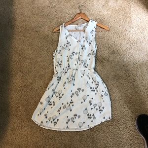 Hot air balloon print drawstring dress